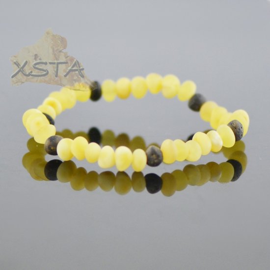 Amber bracelet raw matt beads